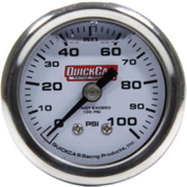 Quickcar Racing Products QRP611-90100 1.5 in. 100 PSI Liquid Filled Pressure Gauge QRP611-90100 - main